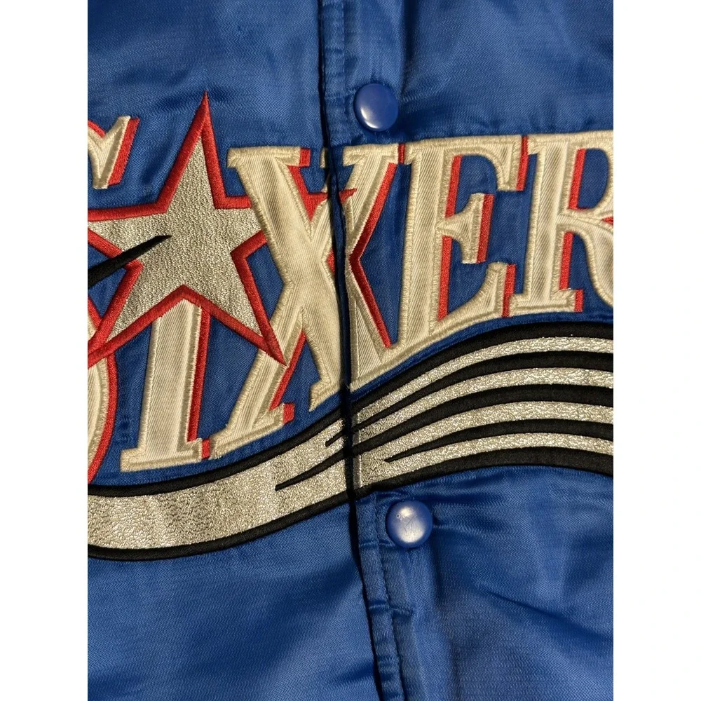 Vintage Nike Philadelphia 76ers Bomber Jacket Men XL NBA Iverson Era Rare Sixers
